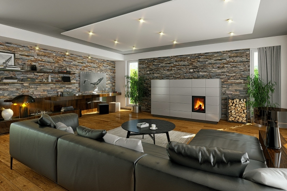 DYNAMIC 3G 44.55.01 - fireplace insert for long-lasting accumulation heating with double glazing