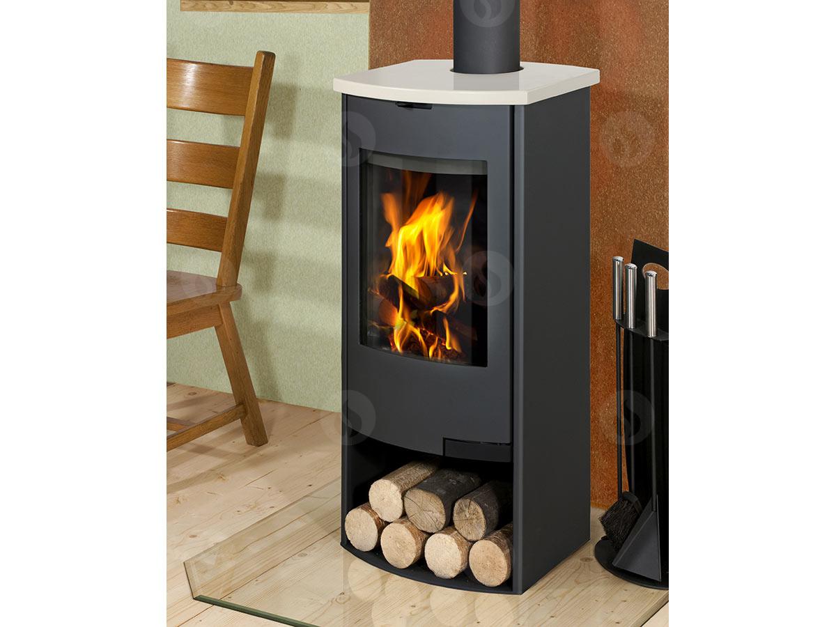 Romotop fireplace stove TALA 02 sheet metal + ceramic with ...