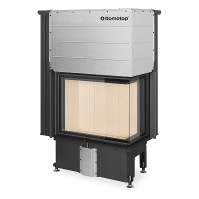 The picture shows the right variant of the fireplace insert. IMPRESSION fireplace inserts WITH LIFTING DOOR AND SPLIT CORNER GLAZING | IMPRESSION R/L 2g L 71.60.34.21