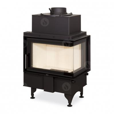 The picture shows the right variant of the fireplace insert. ANGLE R/L 2g S 66.44.44.01