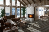IMPRESSION R/L 2g S 71.60.34.21 - Eckiger Kamineinsatz mit geteilter Glasscheibe