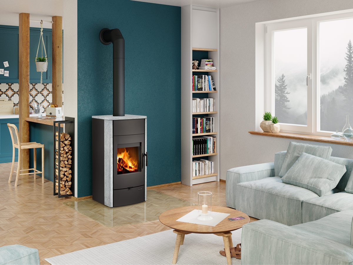 ESPERA fireplace stove with water exchanger and double glazing | ROMOTOP