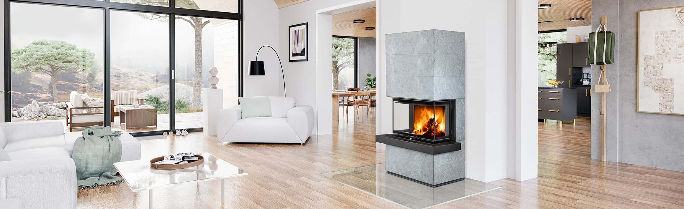 Wood burning stove store for inside house
